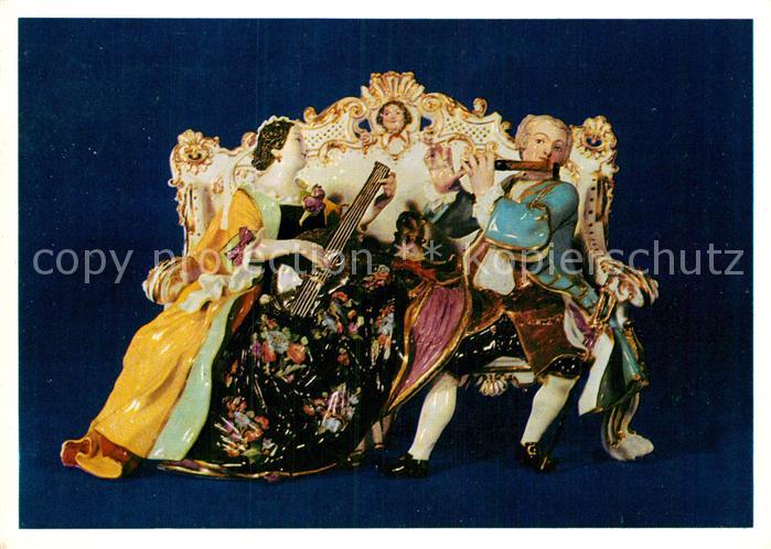 Mandoline Querfloete Sofagruppe Johann Joachim Kaendler Meissen Porzellan