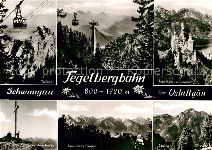 Seilbahn Tegelberg Schloss Neuschwanstein Branderschrofen Saeuling