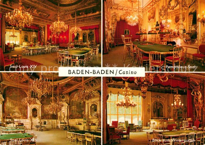 Casino Spielbank Baden-Baden Saal Louis XIV Pompadour-Saal Wintergarten