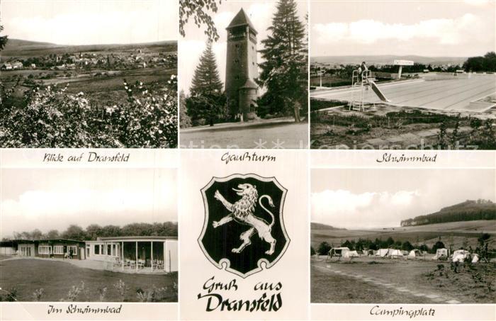 Dransfeld Panorama Gaussturm Schwimmbad Campingplatz