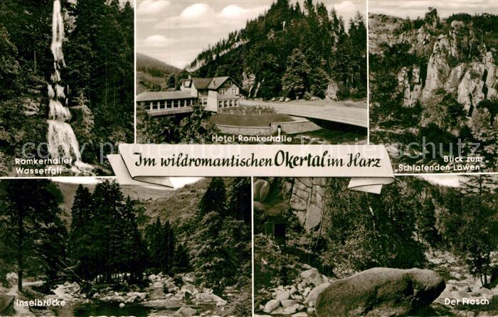 Okertal Romkerhaller Wassefall Hotel Romkerhalle Schlafende Loewen Inselbruecke