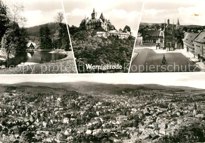Wernigerode Harz Schloss Marktplatz Fliegeraufnahme