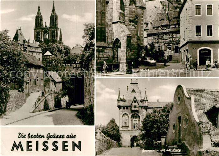 Meissen Elbe Sachsen Kirche Weinhaus Vincenz Richter Georgentor auf der Burg