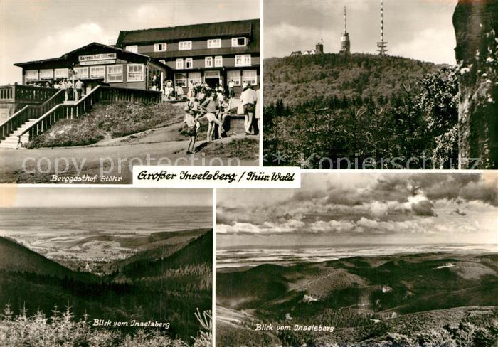Grosser Inselsberg Berggasthof Stoehr Sendemasten Panorama vom Inselsberg