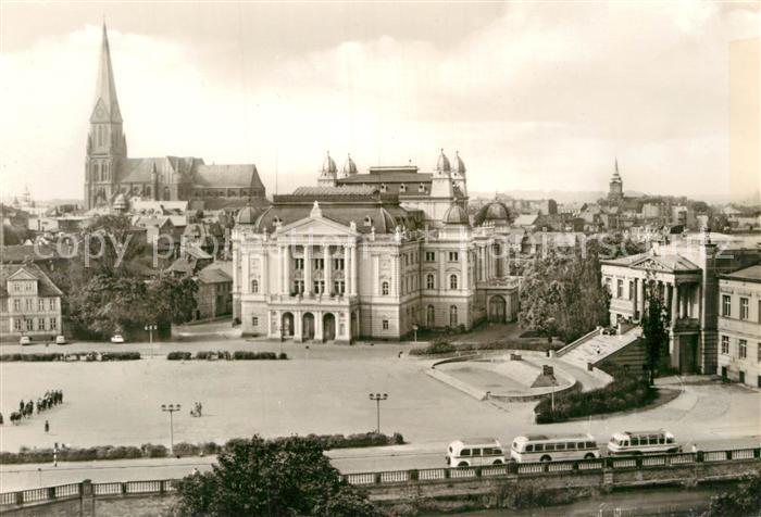 Schwerin Mecklenburg Staatstheater Staatl Museum und Dom