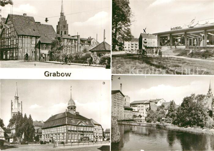 Grabow Mecklenburg Steindamm Einkaufszentrum Rathaus An der Elbe