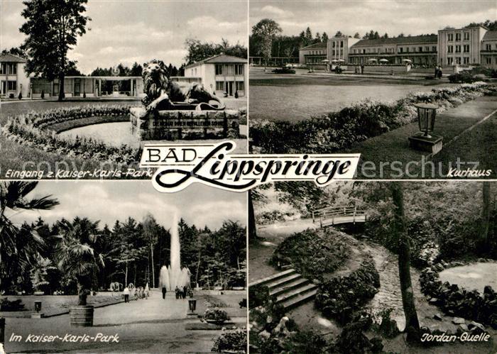 Bad Lippspringe Kaiser Karls Park Kurhaus Fontaene Jordan Quelle