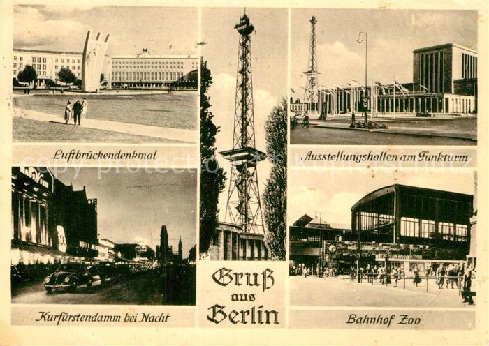 BERLIN  CITY Luftbrueckendenkmal Ausstellungshallen am Funkturm Kurfuerstendamm