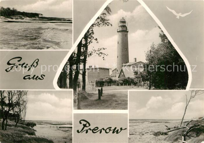 Prerow Ostseebad Strandpartien Duenen Leuchtturm