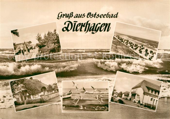 Dierhagen Ostseebad Strandweg Friesenhaus Brandung Strandpartie