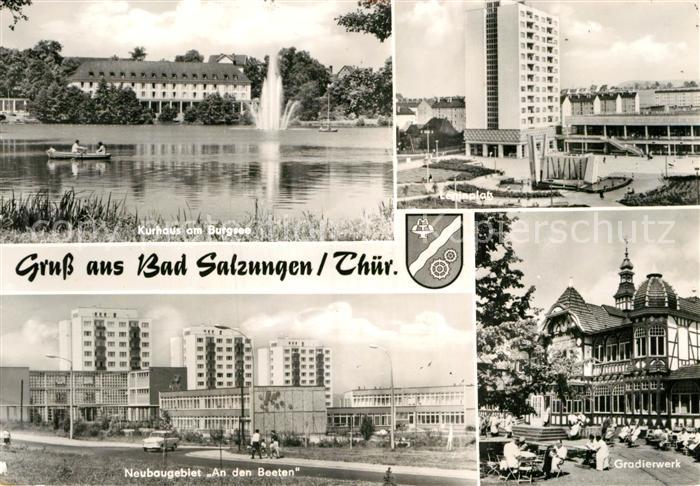 Bad Salzungen Kurhaus Burgsee Leninplatz Neubaugebiet Gradierwerk
