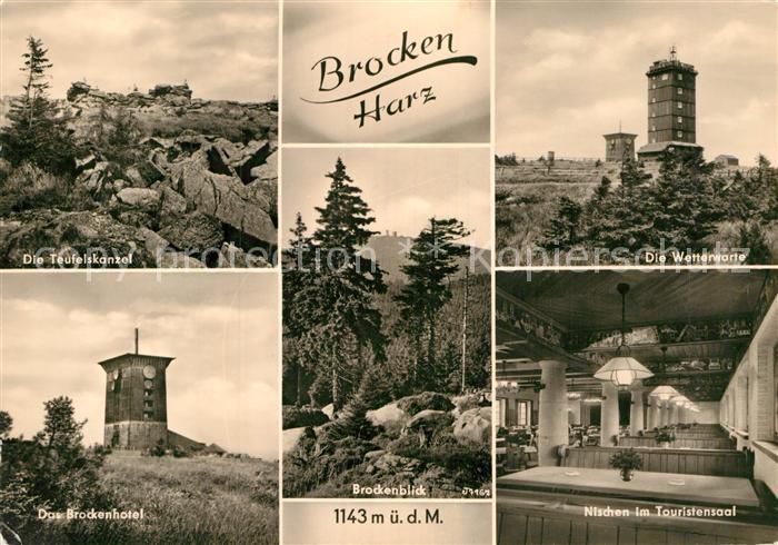 Brocken Harz Teufelskanzel Wetterwarte Brockenhotel Brockenblick Touristensaal