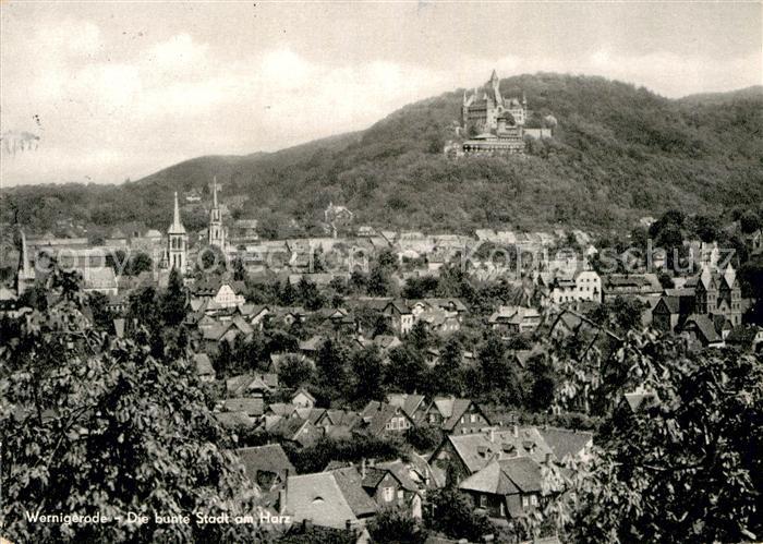 Wernigerode Harz Stadtblick Schloss