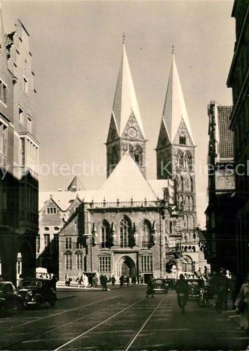 BREMEN  CITY Obernstrasse mit Rathaus und Dom