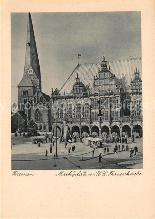 BREMEN  CITY Marktplatz mit Frauenkirche