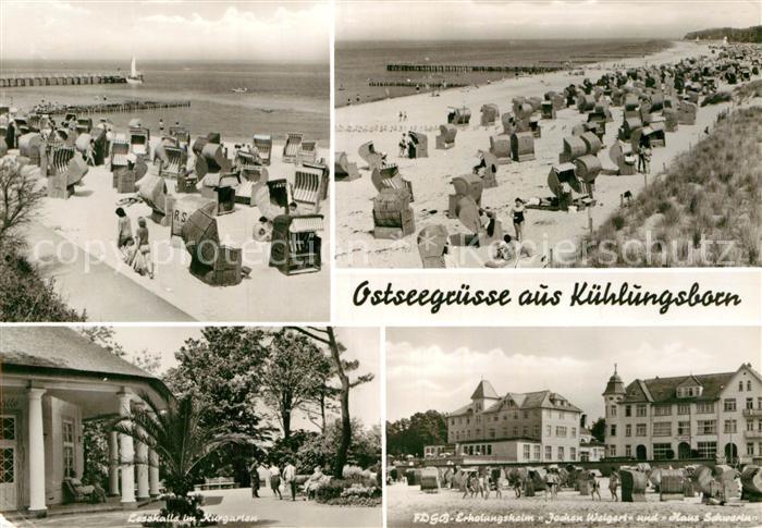 Kuehlungsborn Ostseebad Strandpartien Lesehalle im Kurgarten FDGB Erholungsheim