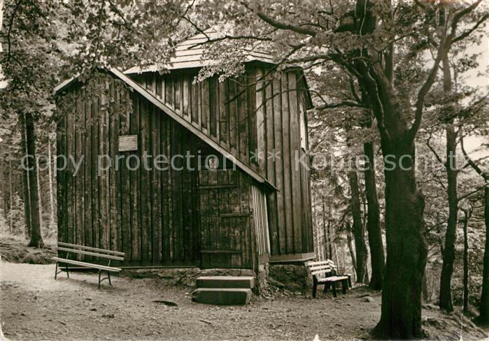 Ilmenau Thueringen Jagdhuette auf dem Kickelhahn Goethe Gedenkstaette