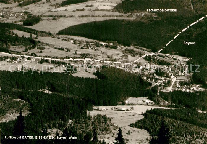 Bayerisch Eisenstein Fliegeraufnahme Landesgrenze Bayern Tschechoslowakei