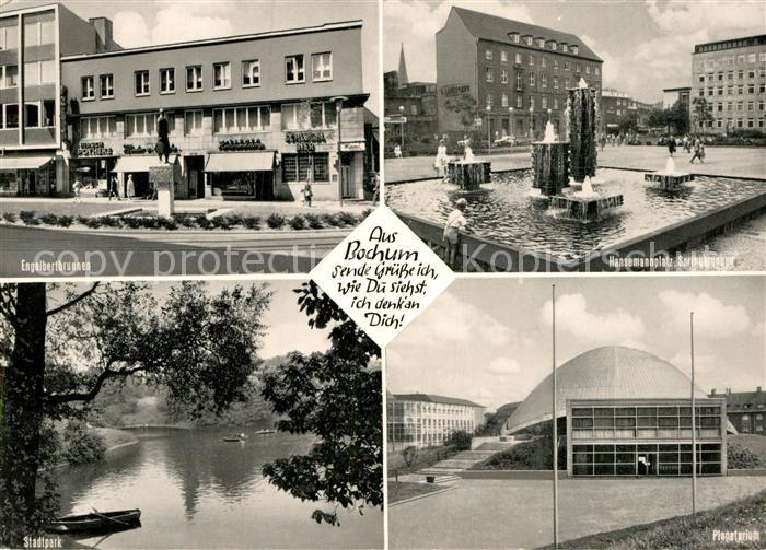 Bochum Engelbertbrunnen Hansemannplatz Springbrunnen Stadtpark Planetarium