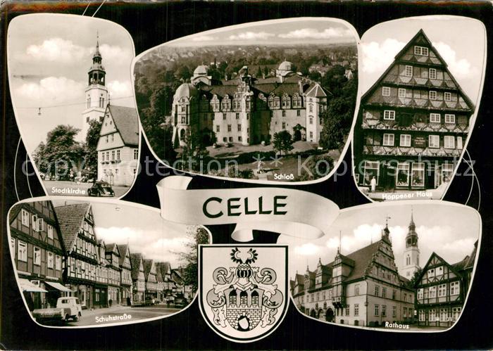 Celle Niedersachsen Stadtkirche Schloss Hapener Haus Schuhstrasse Rathaus