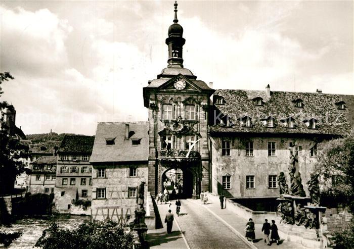 Bamberg Altes Rathaus mit Oberer Bruecke