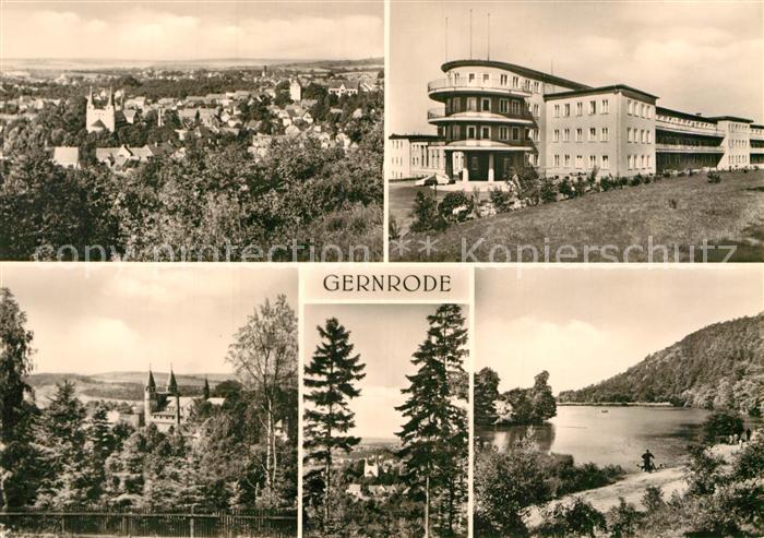 Gernrode Harz Panorama Sanatorium Kirche See