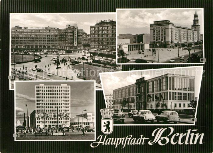 BERLIN  CITY Alexanderplatz Neubauten Karl Marx Allee Filmtheater Kosmos Haus de