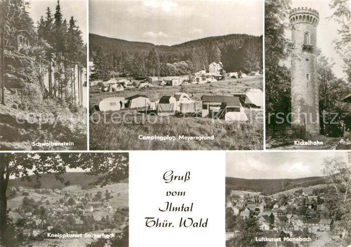 Ilmtal Schwalbenstein Campingplatz Meyersgrund Kickelhahn Stuetzerbach Manebach