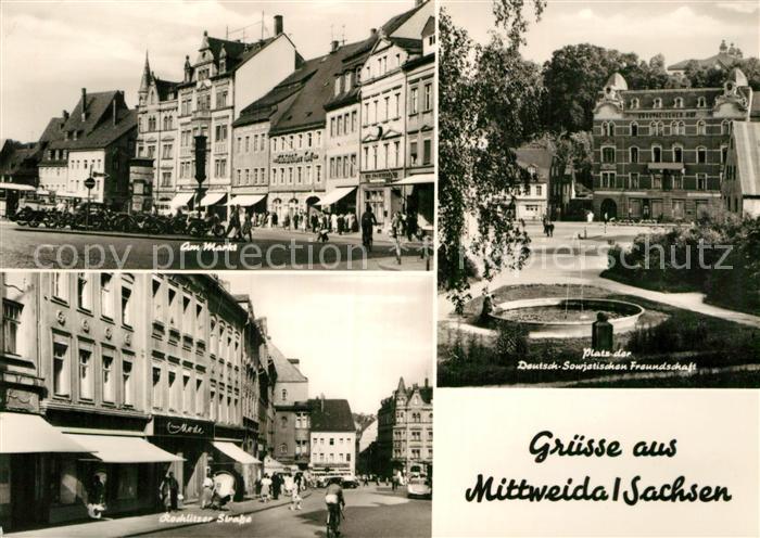 Mittweida Am Markt Rocklitzer Strasse Platz der DSF