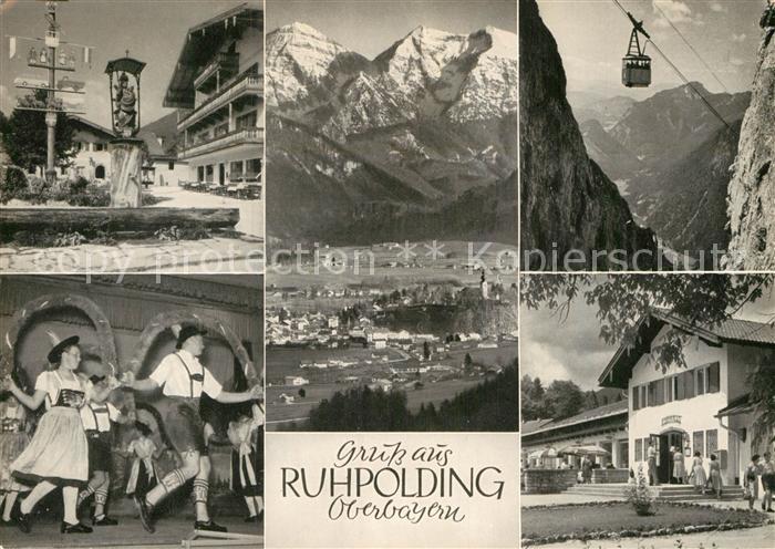 Ruhpolding Dorfpatz Trachtentanz Rauschbergbahn Kurhaus