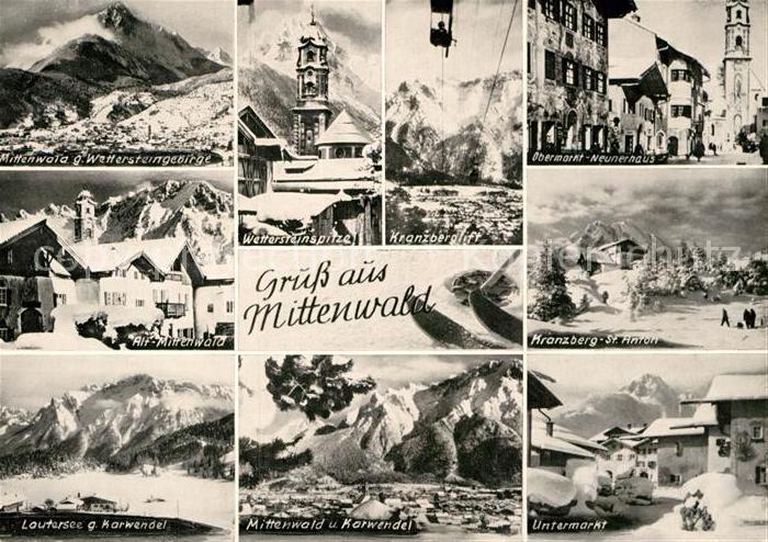 Mittenwald Bayern Wetterstein Kranzberglift Obermarkt Neunerhaus Alt Mittenwald