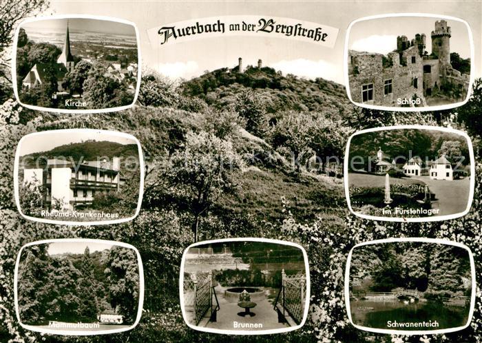 Auerbach Bergstrasse Kirche Schloss Krankenhaus Fuerstenlager Mammutbaum Brunnen