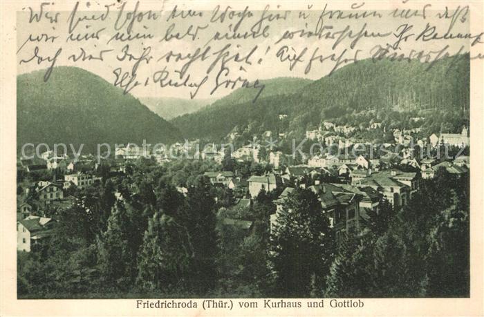 Friedrichroda vom Kurhaus und Gottlob