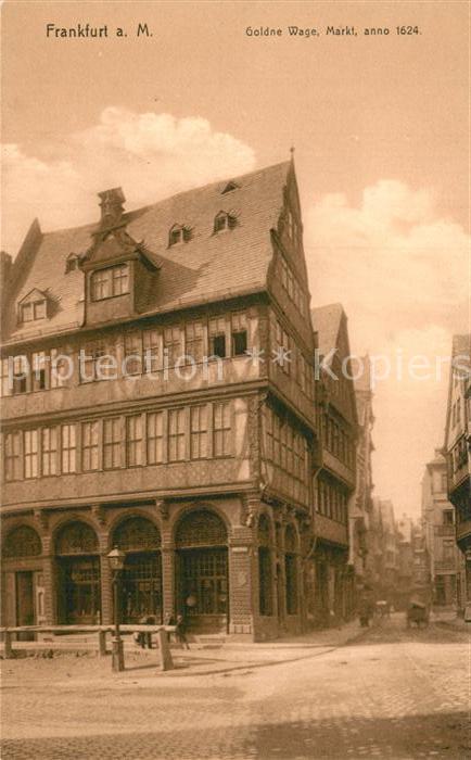Frankfurt Main Goldne Wage Markt anno 1624