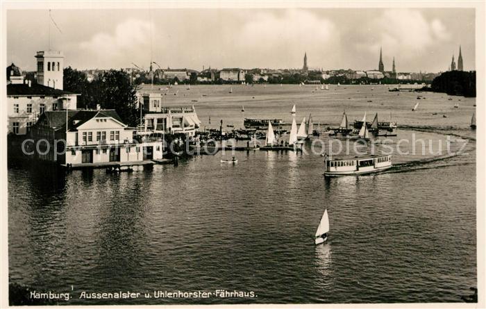 Hamburg Aussenalster und Uhlenhorster Faehrhaus