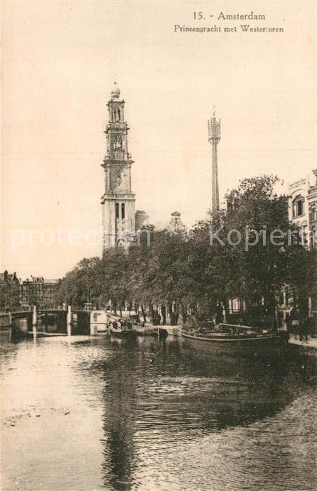 Amsterdam Niederlande Prinsengracht met Westertoren