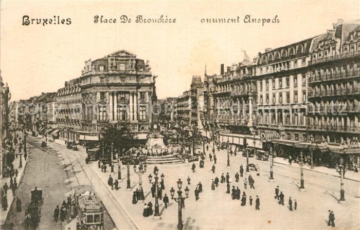 Bruxelles Bruessel Place D Brocere Monument Anspach