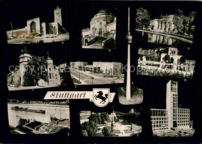 STUTTGART CITY Rathaus Fernsehturm Liederhalle Staatstheater Schlossplatz Haupt