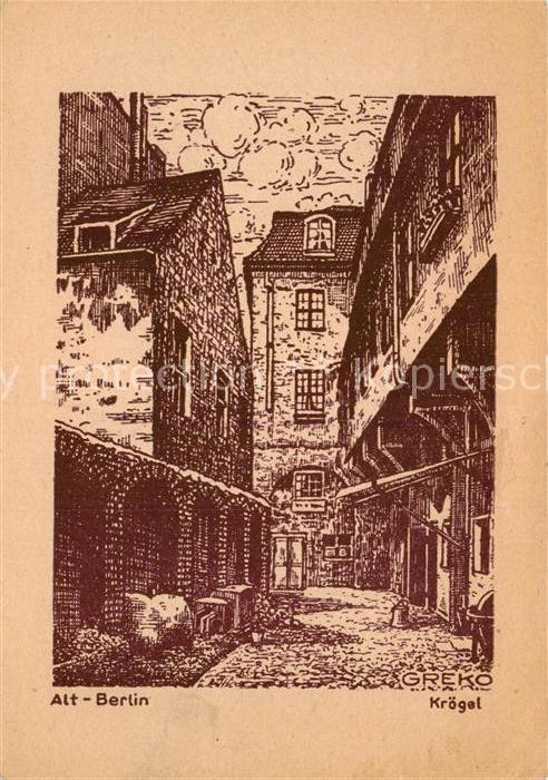 BERLIN  CITY Der Kroegel Zeichnung