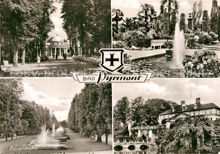Bad Pyrmont Hauptallee Hylliger Born Palmengarten Fontaenenallee Schloss