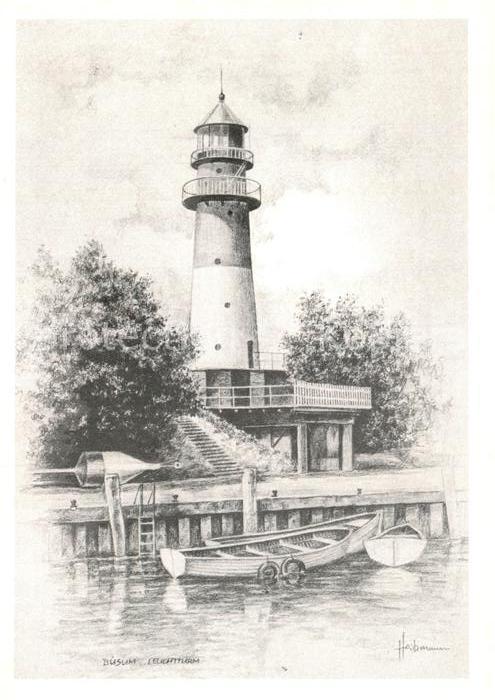 Buesum Nordseebad Leuchtturm Zeichnung