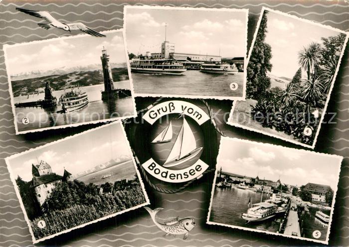 Bodensee Region Meersburg Lindau Hafeneinfahrt Friedrichshafen Insel Mainau Kons