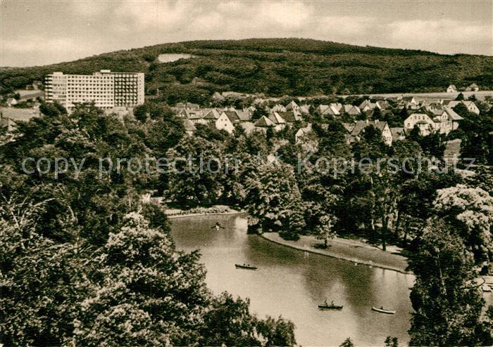 Bad Salzuflen Kurparksee und Kurklinik der LVA