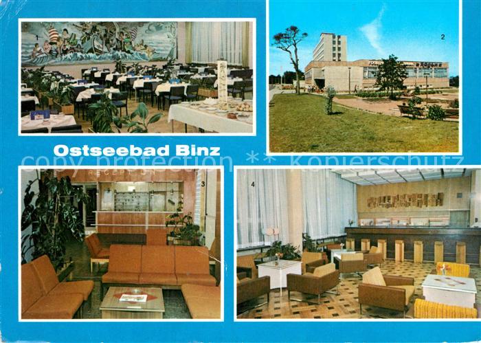 Binz Ruegen FDGB Restaurant Ruegen Speisesaal Bar FDGB Erholungsheim Arkona Reze