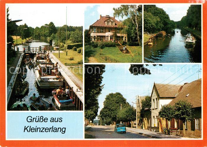 Kleinzerlang Schleuse Wolfsbruch am Huettenkanal Cafe am Paelitzsee Ortsmotiv