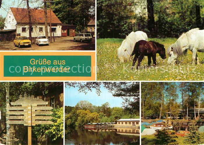 Birkenwerder HOG Briesekrug Ponyzucht Wanderwegweiser Gaststaette Boddensee Boot