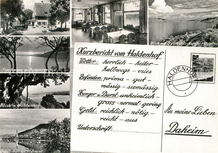 ueberlingen Bodensee Haldenhof Sipplingen Blick vom Haldenhof Sylvester Kapelle