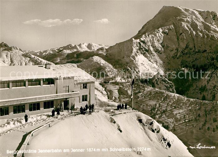 Koenigssee Berggaststaette Jennerbahn am Jenner mit Schneibstein