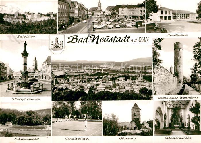 Bad Neustadt Salzburg Stadthalle Marktbrunnen Stadtmauer Wehrtuerme Schwimmbad T