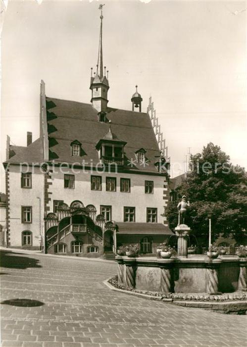 Poessneck Rathaus mit Freitreppe